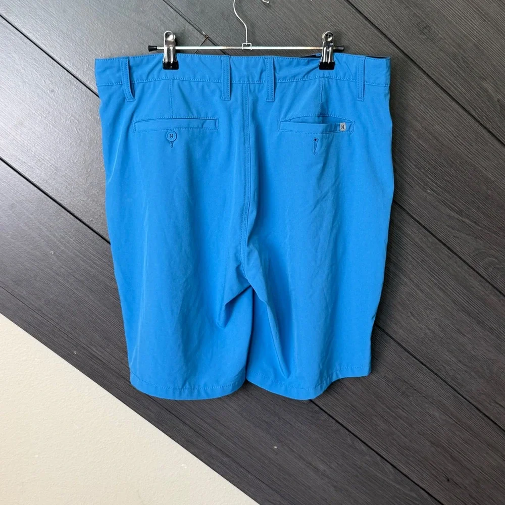 Hurley Men's Hybrid Board Shorts Blue Stretch Performance Size 36 Beach Casual